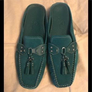 Cole Haan loafers, teal